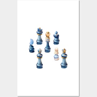 Unique Chessboard in Watercolors Posters and Art